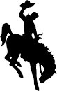 bucking horse right-black
